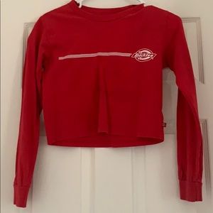 Tilly’s Dickies cropped red shirt